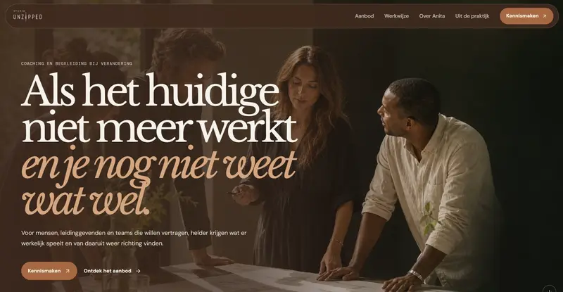 Homepage van Studio Unzipped